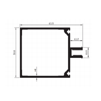 350x350 Curtain Wall Sliding Door Section