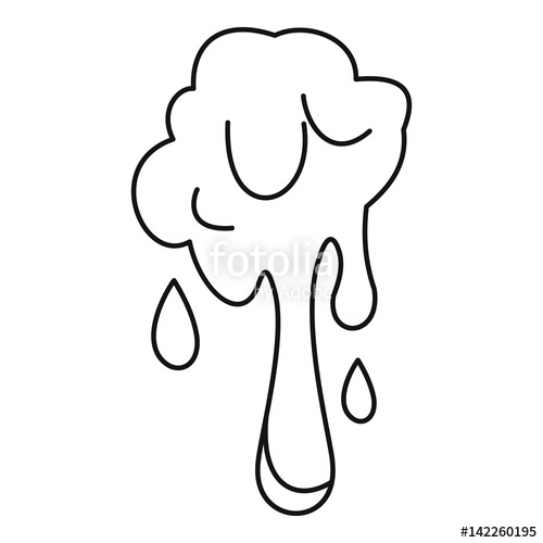 500x500 Slime Spot Icon, Outline Style Stock Image And Royalty Free