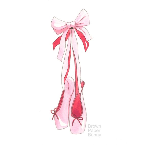 570x570 Pink Ballet Slippers Shoes Art Print In Products