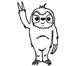 340x270 Hand Drawn Sloth Etsy