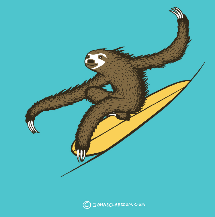 750x760 Sloth Drawing Jonas Claesson