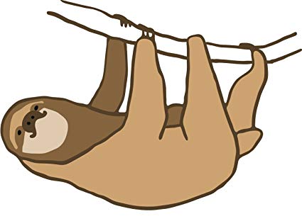 425x312 Adorable Lazy Sloth Paint Drawing Cartoon Vinyl Decal