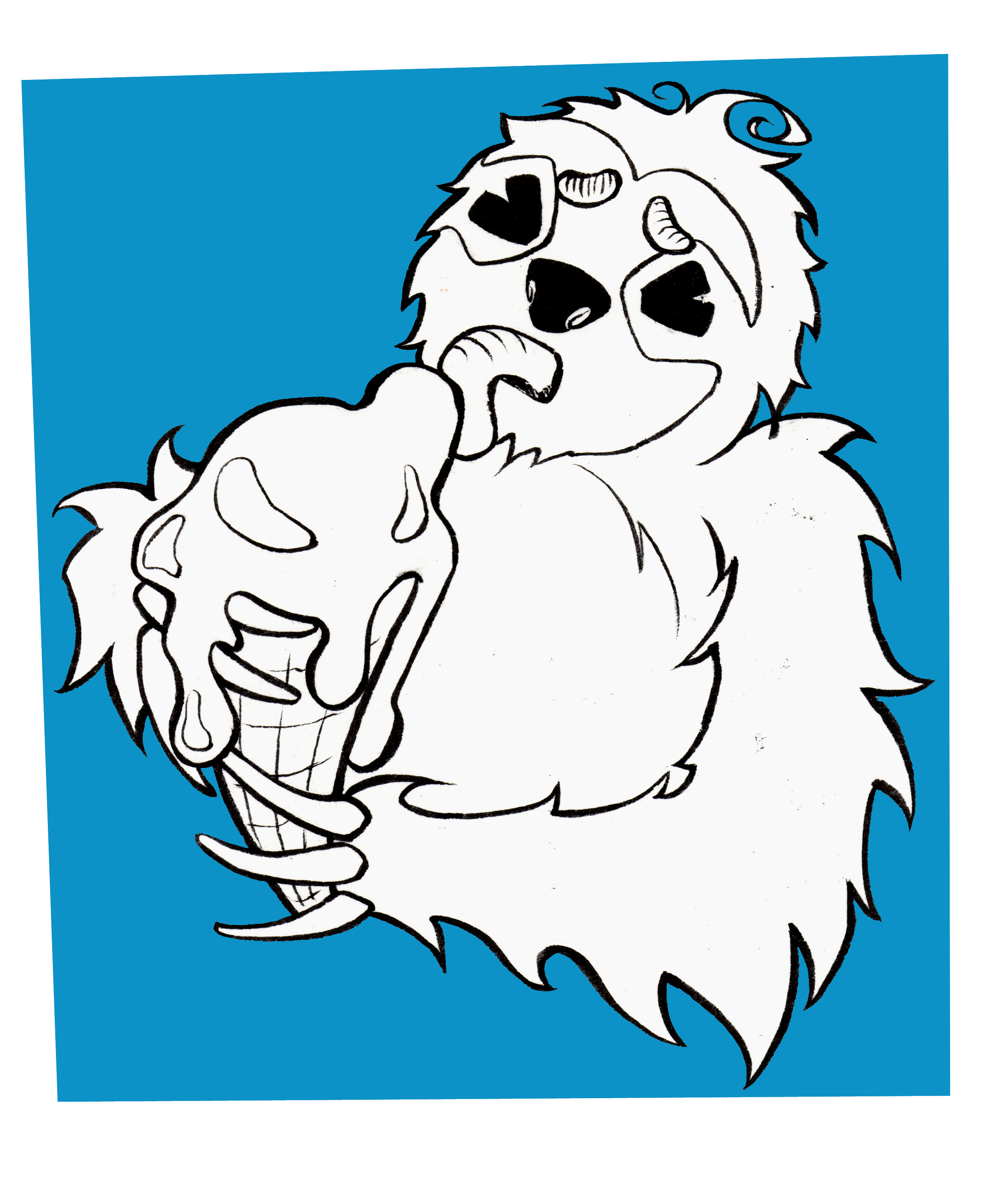 2600x3120 That Sure Is Not Easy Fom Him Cute Sloth Eating An Ice Cream