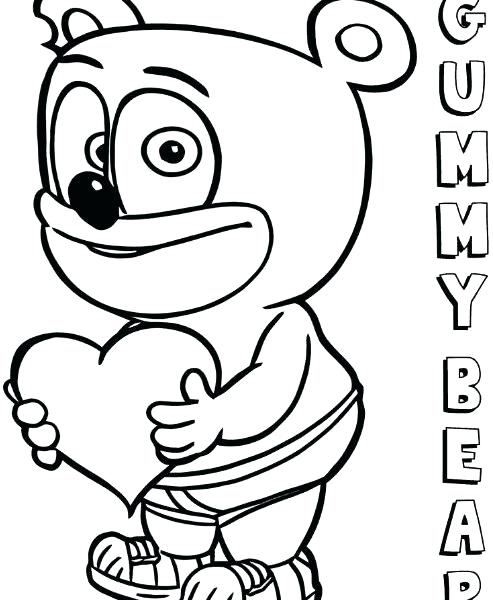 493x600 Sloth Bear Colouring