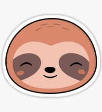 210x230 Sloth Face Drawing Stickers Redbubble