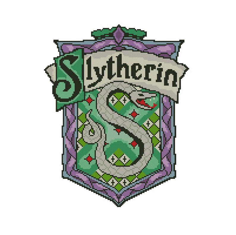 794x791 slytherin crest cross stitch pattern pdf instant download etsy