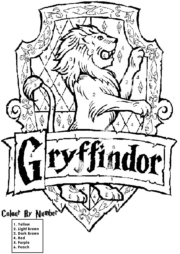633x894 Harry Potter House Crest Coloring Pages Education Harry Potter