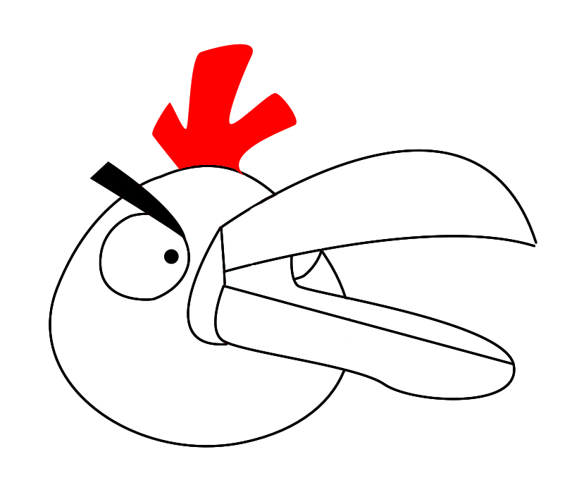 822x712 How To Draw Angry Birds, Boomerang Bird