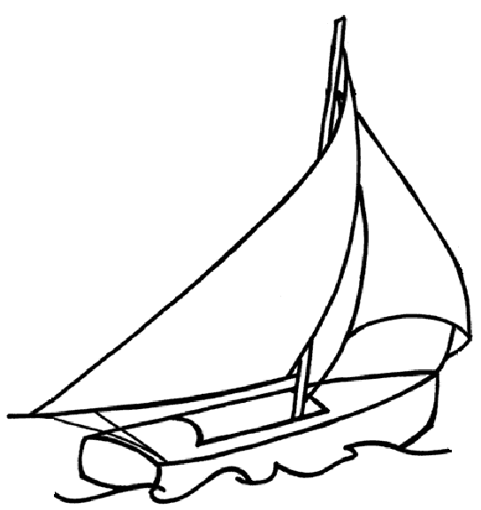 544x576 Coloring Book Boat