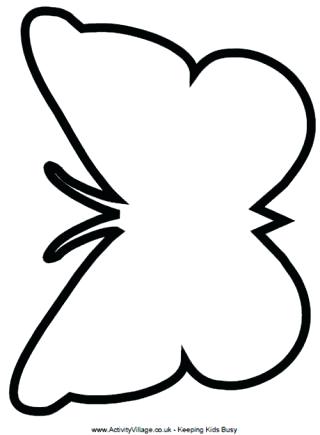 320x435 Butterfly Template Small Free Printable Templates