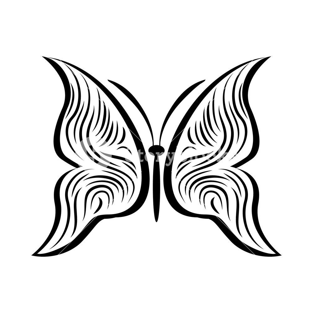 1000x1000 Butterfly With Small Wings Icon In Simple Style Isolated On White