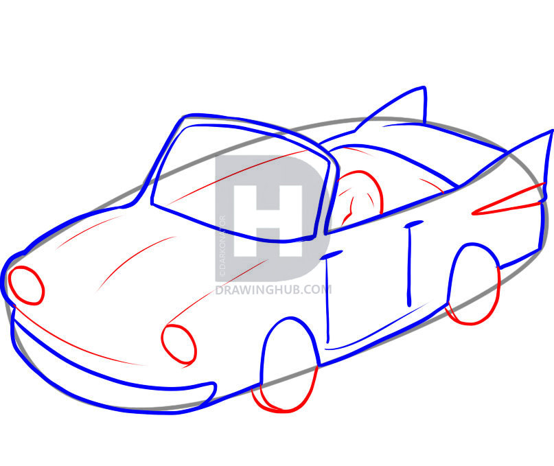 807x679 How To Draw An Easy Car, Step