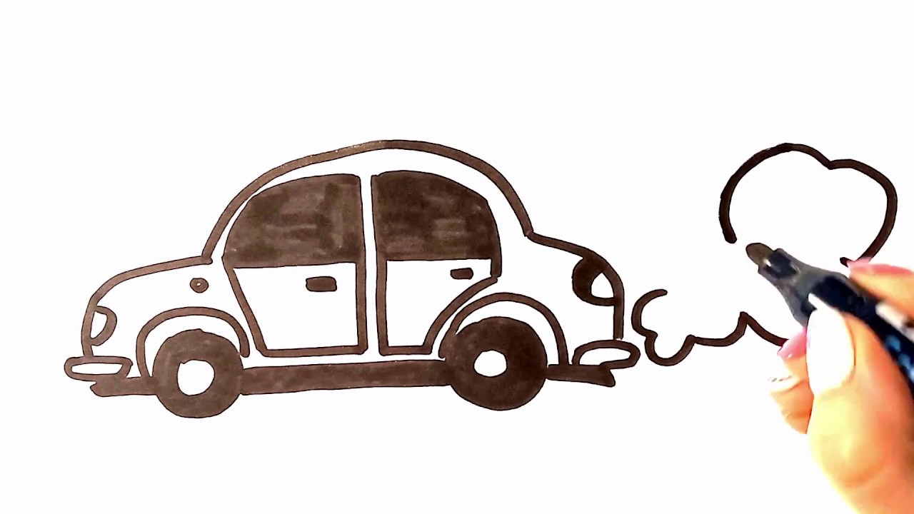 1280x720 Simple Car Drawing How To Draw A Car For Small Children