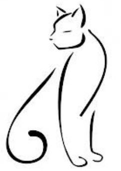 243x343 Black Cat Outline Patterns Templates Cat Outline, Cat