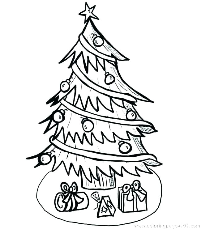 650x741 Coloring Pages Christmas Tree Coloring Pages For Kids Free