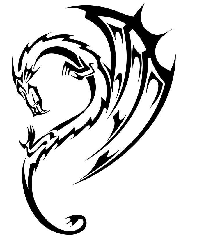 677x820 dragon vinyl decal dragon tribal dragon tattoos, dragon