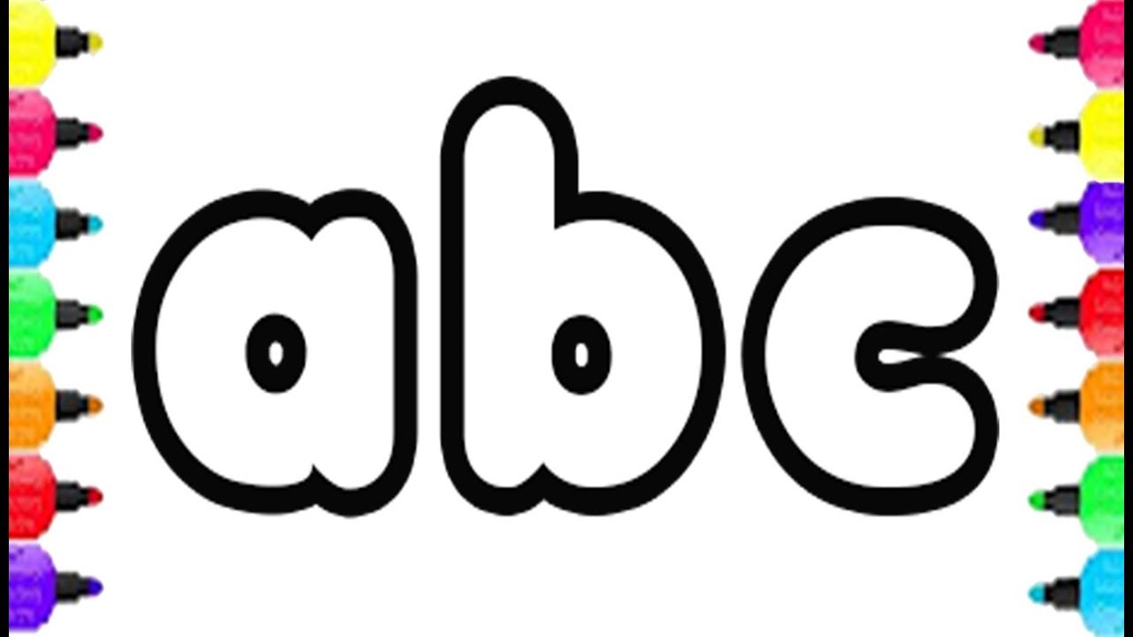 1280x720 abc alphabet coloring pages drawing small letter abc and coloring