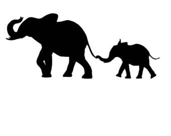 340x270 Elephant Stencil Etsy