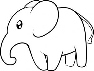 302x227 How To Draw How To Draw An Elephant For Kids