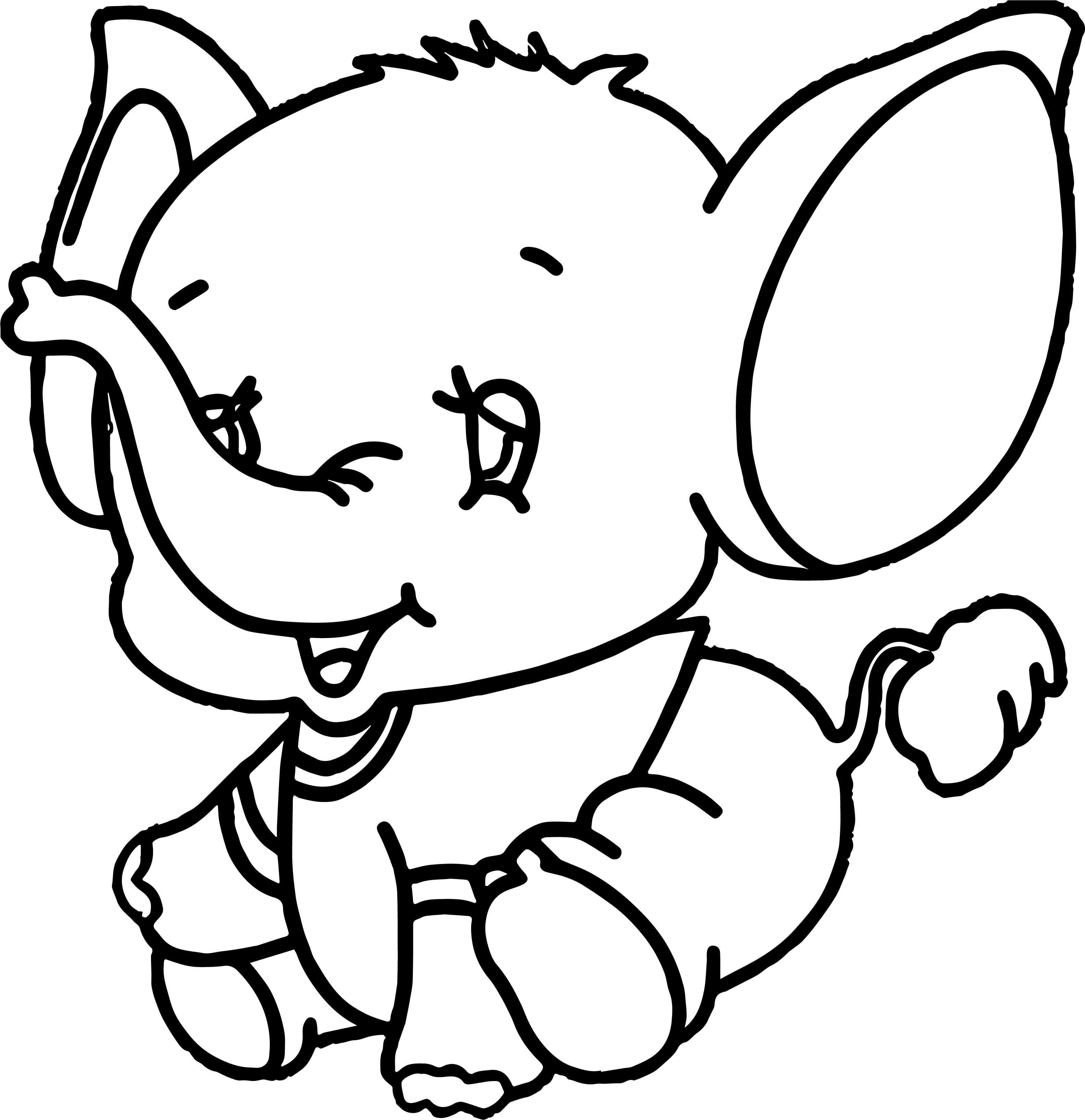 3169x3272 Small Elephant Coloring