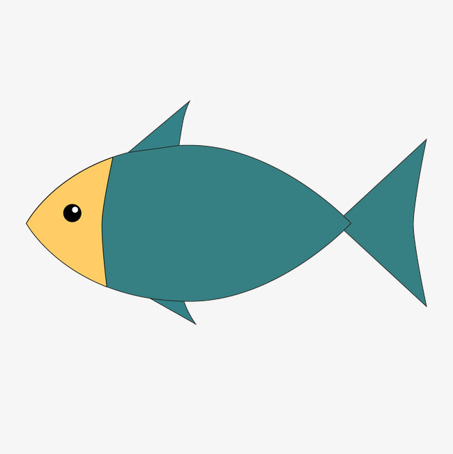 650x651 Cartoon Vector Children Drawing Small Fish Image