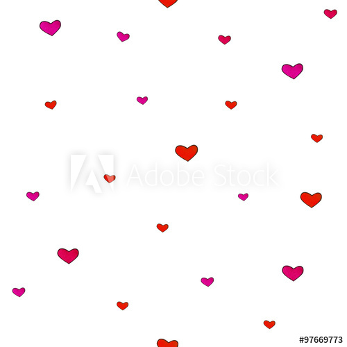 500x500 Small Hearts Are Isolated On A White Background Seamless Pattern