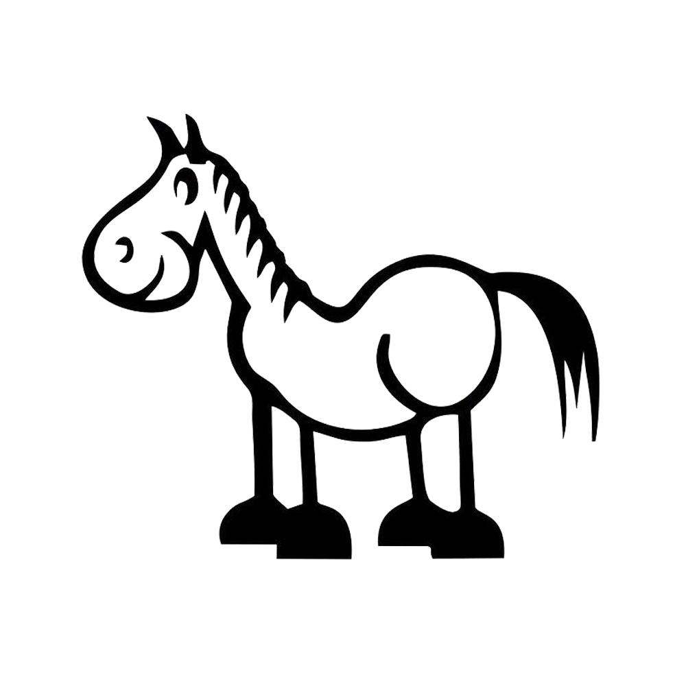 1000x1000 My Stick Figure Family Window Sticker Pony Or Horse Stick
