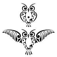 200x200 small owl tattoo owl owl tattoo design, tribal owl tattoos