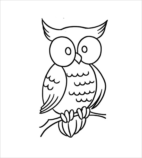 585x650 Small Owl Template