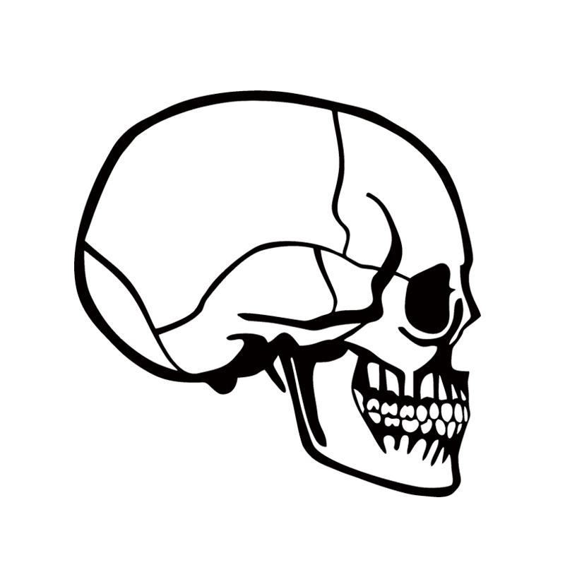 800x800 Funny Skull Head Car Styling Car Decal Vinyl Sticker For Car