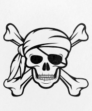 190x228 Jolly Roger Pirate Skull Small Buttons Spreadshirt