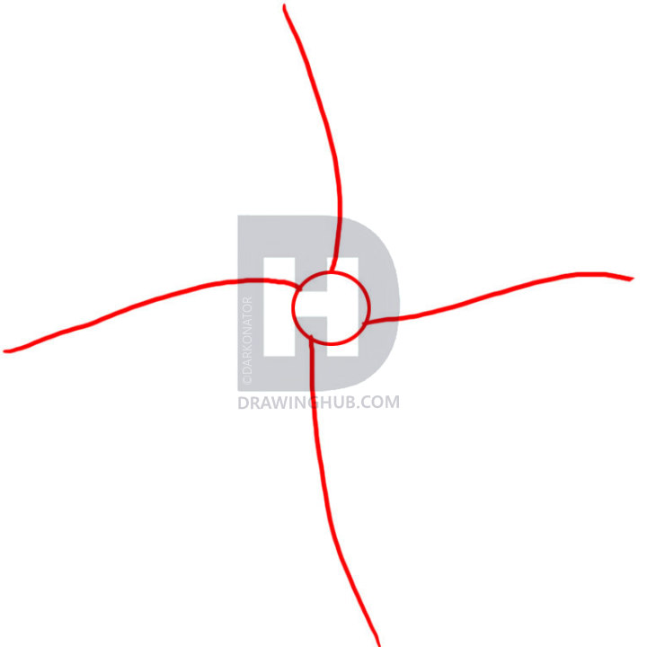 720x720 How To Draw A Ninja Star, Step