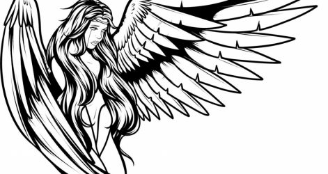 471x250 Outstanding Baby Angel Drawings Face Tattoo Designs Twin