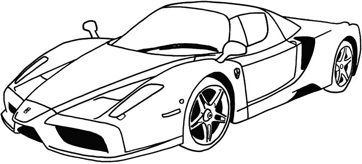 720x327 Super Design Ideas Pictures Of Cars To Colour In Car Drawing Top