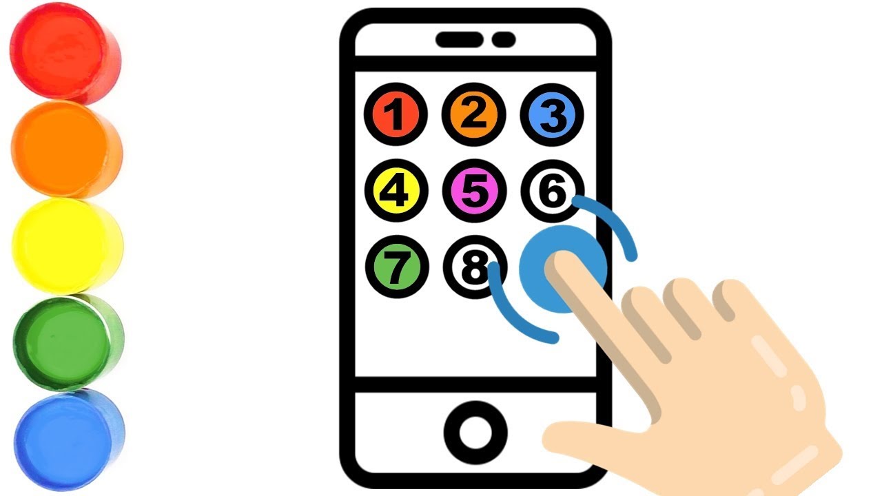 1280x720 Smartphone Coloring And Drawing For Kids And Toddlers