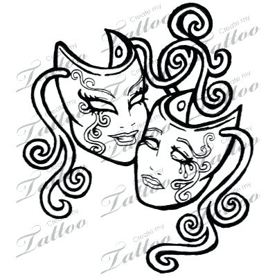 400x400 Laugh Now Cry Later Clown Tattoo