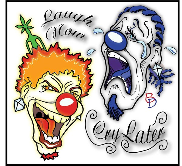 600x547 Drawing Smile Now Cry Later Clowns Enews