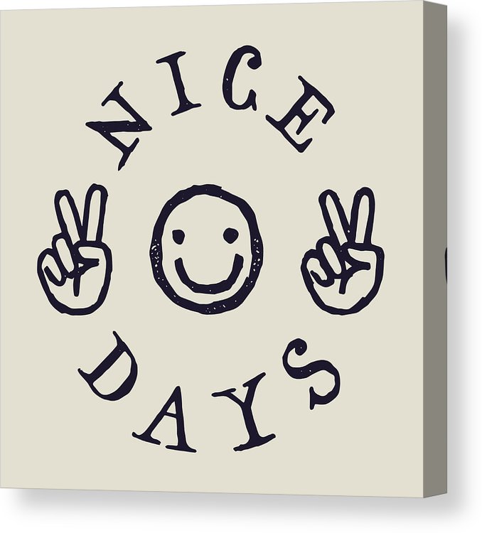 678x750 Nice Days Smiley Face Drawing Print Canvas Print Canvas Art