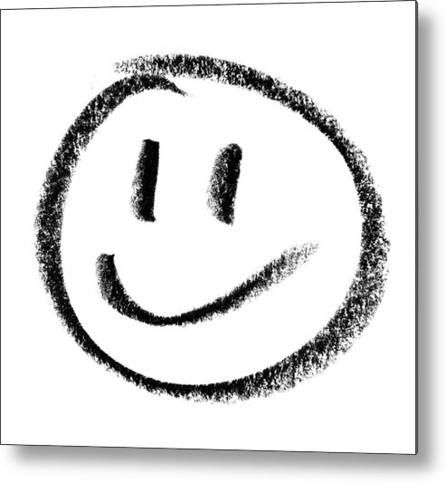 493x533 Smiley Face Drawing Metal Print
