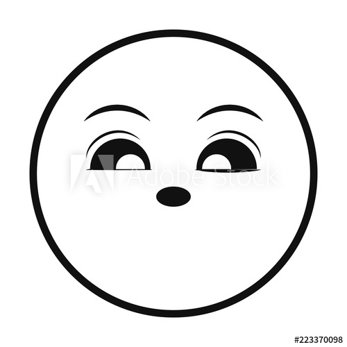 500x500 Smiley Thin Line Emoticon Face