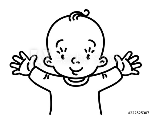 500x385 Funny Small Smiling Baby With Open Arms