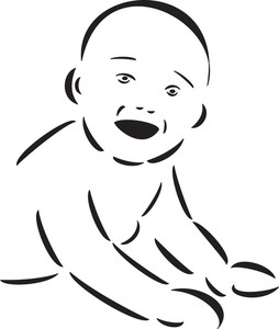 254x300 Illustration Of A Smiling Baby Royalty Free Stock Image