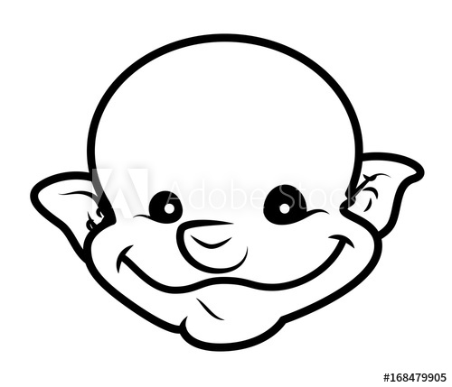 500x429 Smiling Leprechaun Face Drawing