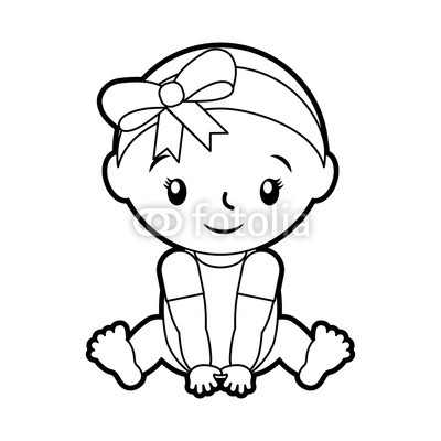 400x400 Happy And Smiling Baby Girl Adorable Vector Illustration Buy
