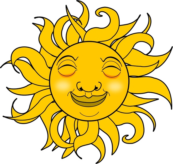 600x570 Smiling Sun Free Vector In Open Office Drawing