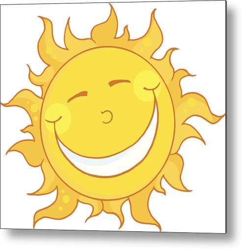 493x506 Smiling Sun Metal Print