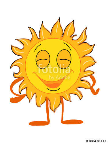 375x500 Cute Sun Smiling And Happy Illustration Drawing Cartoon And White