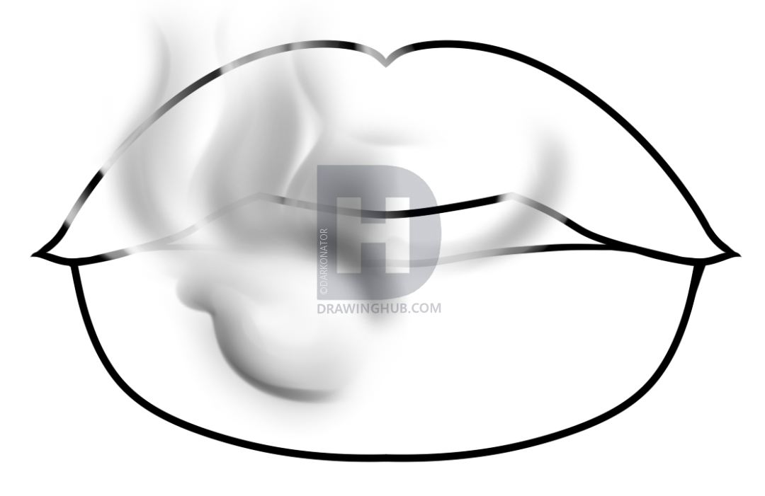 1080x701 Drawing Smoking Lips, Step