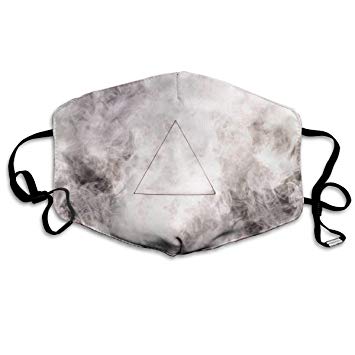 355x355 Unisex Mouth Mask Triangle Gray Drawing Smoke