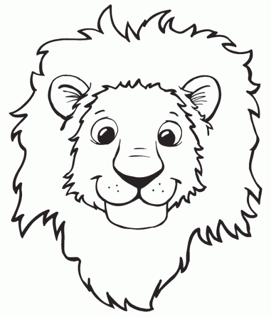530x621 Mask Drawing Lion For Free Download
